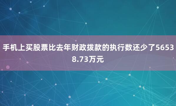 手机上买股票比去年财政拨款的执行数还少了56538.73万元